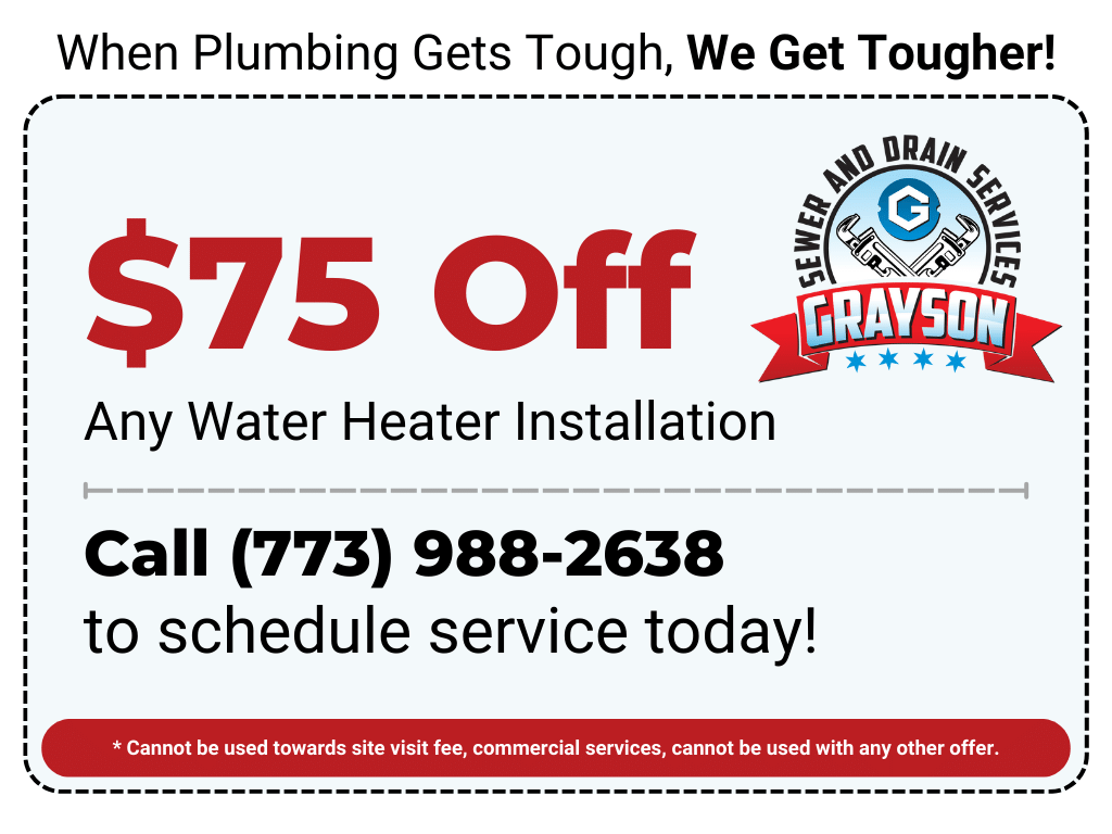 $75 Off any water heater installation coupon